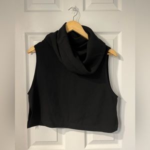 Forever 21 Black Cowl Beck Crop BNWT
